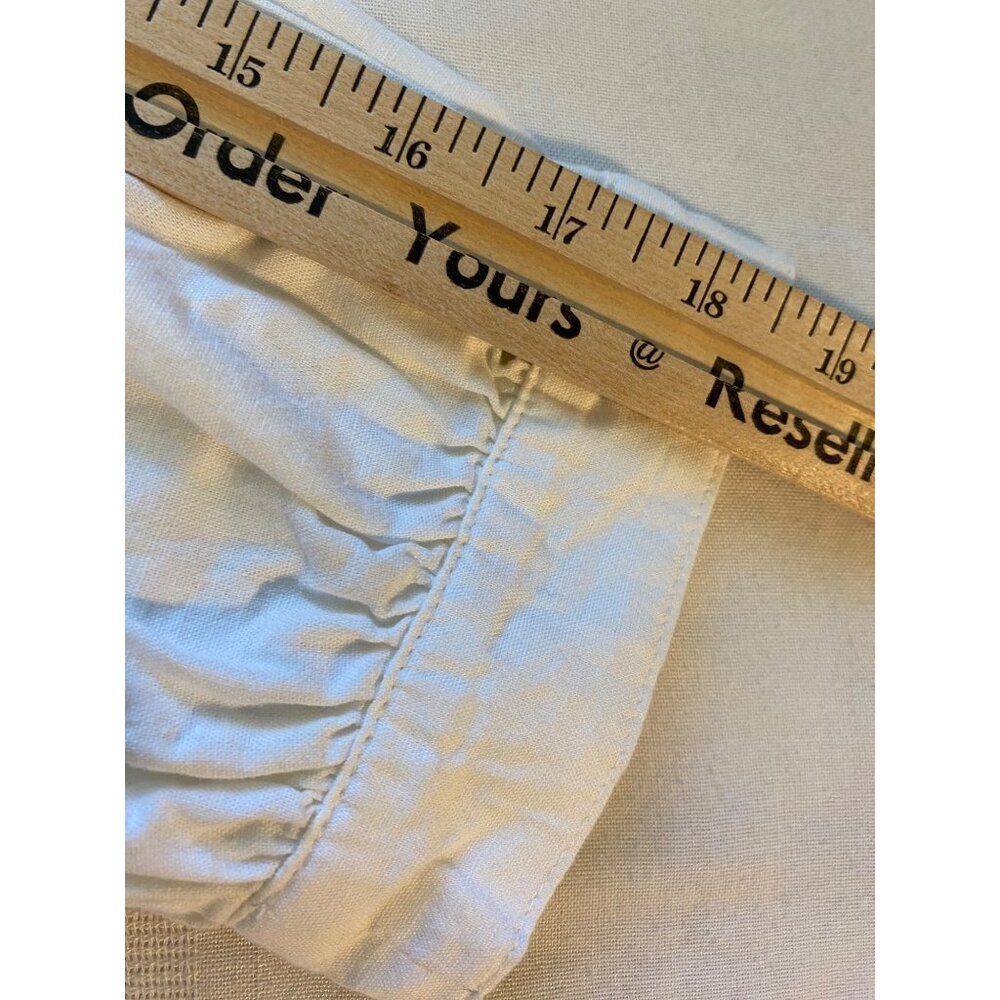 Time & Tru Women White Tunic Linen Blend Square Neck M Beach Coastal Grandma - Picture 10 of 12